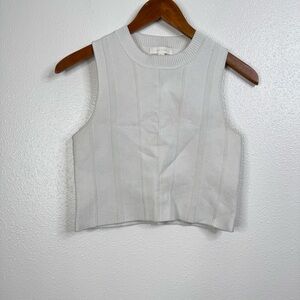 All:row White Cropped Tank Top‎ Size Large